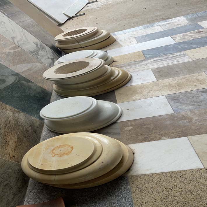 cột tròn đá hoa cương