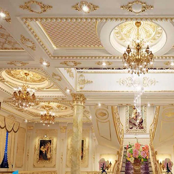 cột tròn đá khối vàng