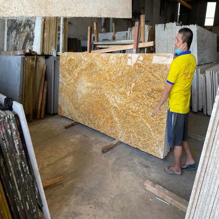 đá hoa cương tự nhiên màu vàng