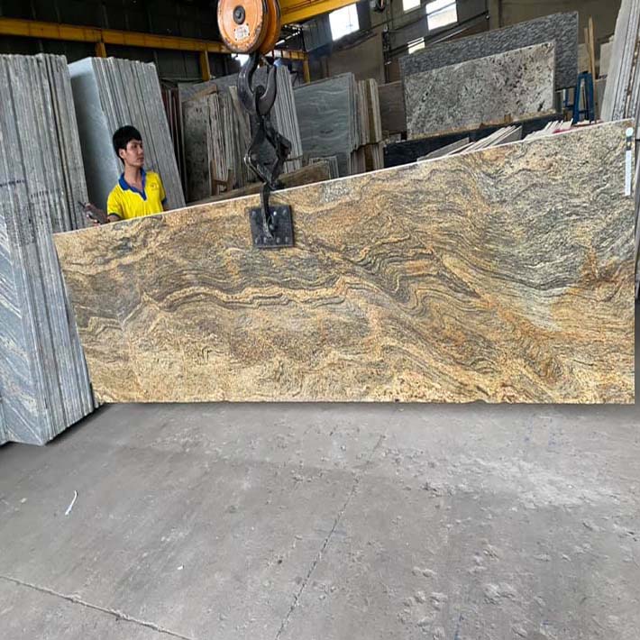 Mẫu đá hoa cương tự nhiên vàng