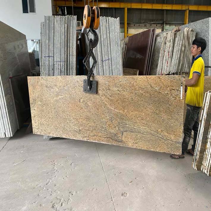 Mẫu đá hoa cương tự nhiên vàng