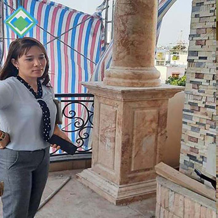 cột tròn đá hoa cương