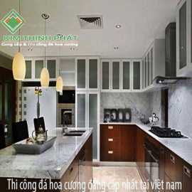 Mặt bàn đá hoa cương đường nét đẹp