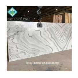 Đá hoa cương bếp marble trắng vân mây xám