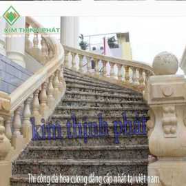 Cầu thang đá tự nhiên Trụ đá hoa cương 012 chuyên dùng ốp đá lan can hành lang