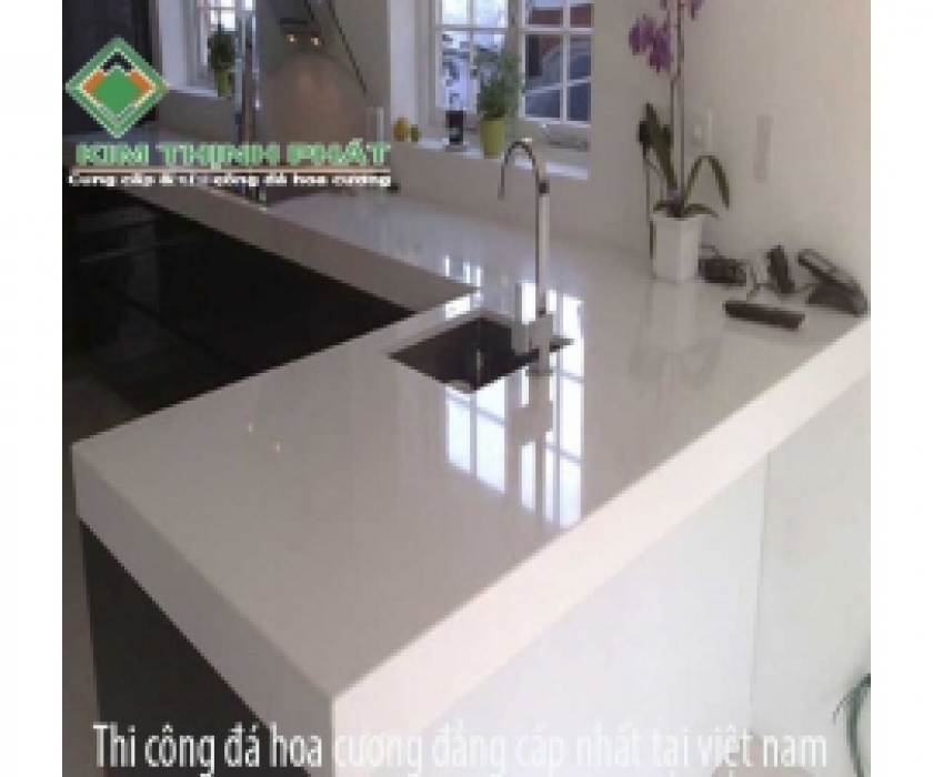 Bếp đá hoa cương trắng 15