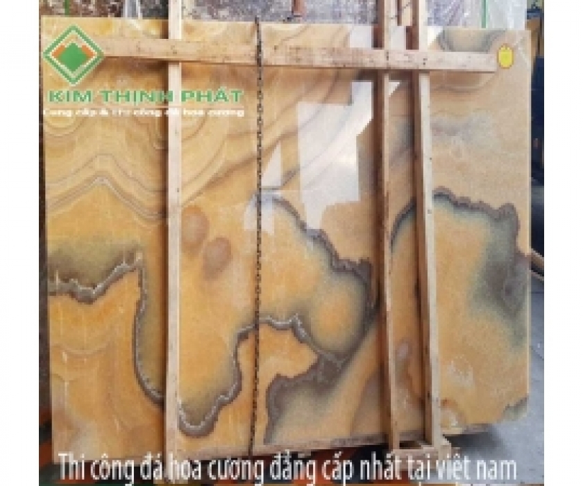 Giá đá hoa cương bếp marble onyx vàng vân xám đen